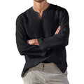 Chemise Homme Lin Coton Respirante à Col V