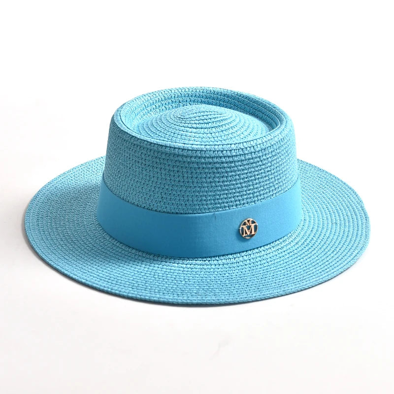 Chapeau de Paille Coloré à Ruban - 17 Couleurs