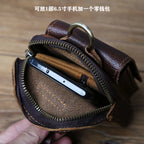 Sacoche de ceinture en cuir véritable