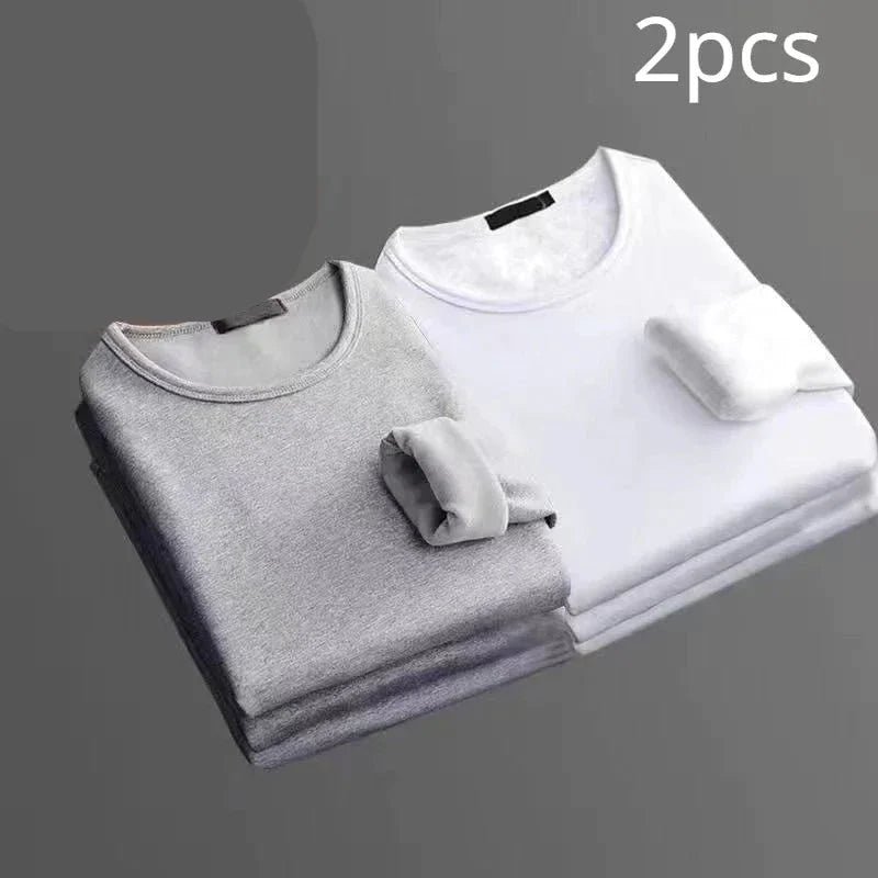 Pack of 2 Long-Sleeved Thermal T-shirts Fleece Lined - Men