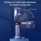 Mini ventilateur portable et pliable avec affichage de la batterie