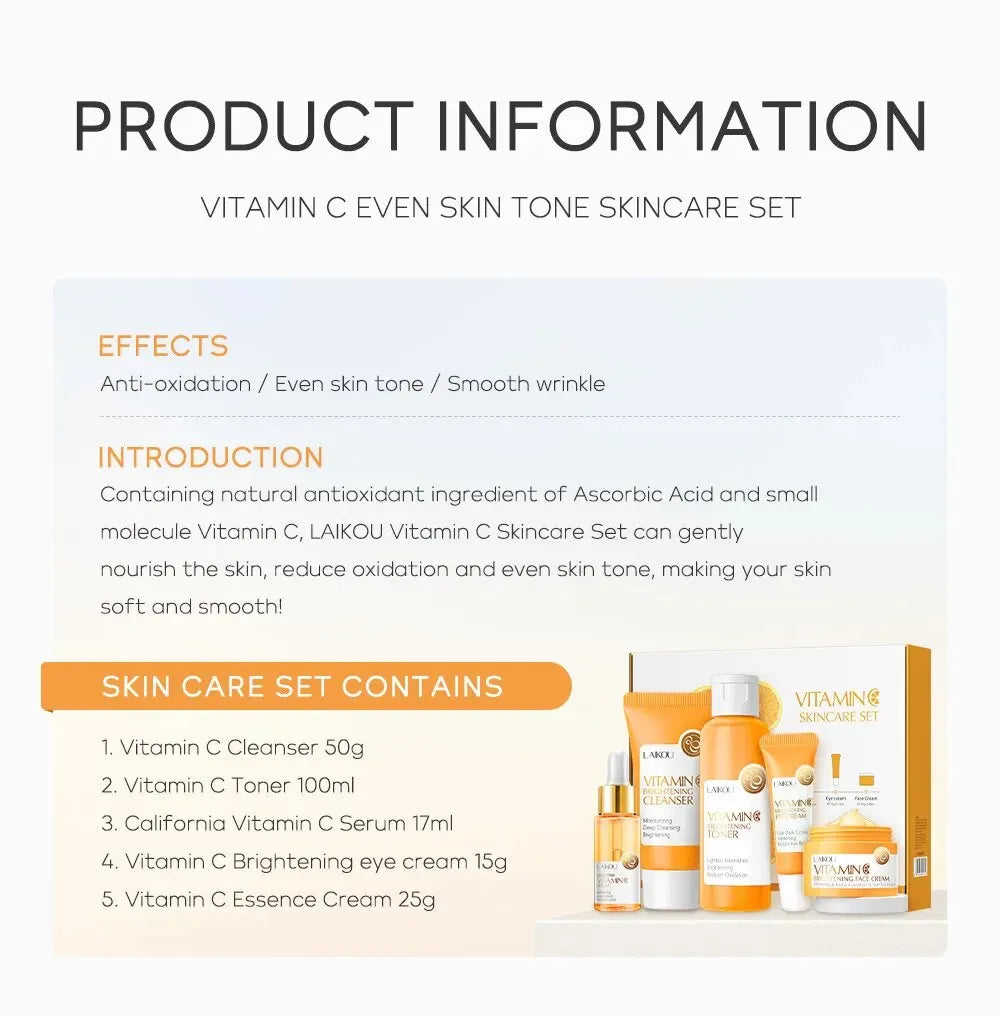 Coffret Soin Complet 5PCS à la Vitamine C