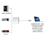 Adaptateur 3 en 1 USB-C - USB-C, HDMI et USB