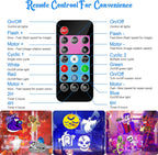 Mini projecteur d'extérieur spécial fêtes - 12 diapositives avec télécommande