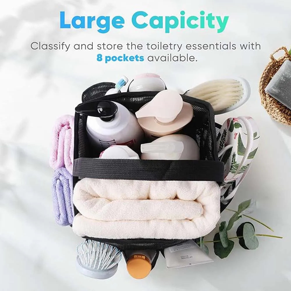 Trousse de toilette en maille de grande capacité - Idéal pour le Camping