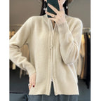 Cardigan chaud à double fermeture éclair - Femme