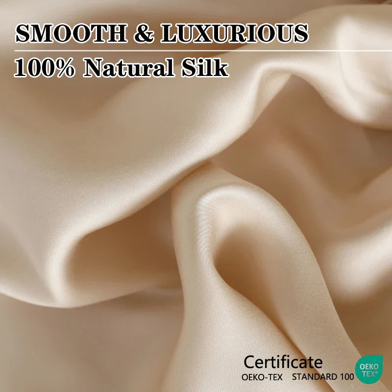 Drap Housse Luxueuse en Soie de Mûrier - 14 Tailles