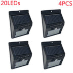 2x Applique solaire avec capteur de mouvement