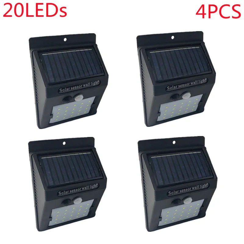 2x Applique solaire avec capteur de mouvement