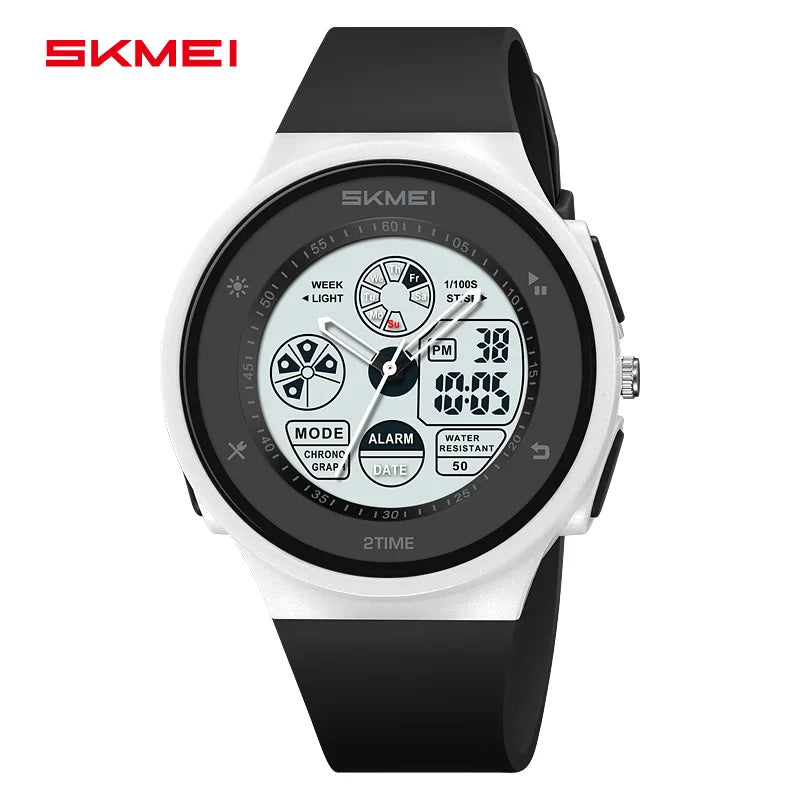 Unisex large display chronograph sports watch