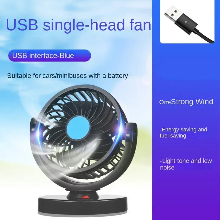 Ventilateur Voiture Silencieux 3 Têtes - USB