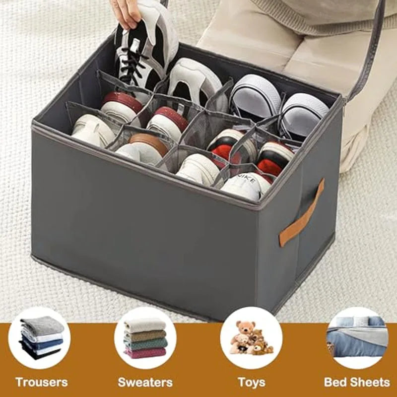Boîte de Rangement Organisateur de Chaussures à Compartiments