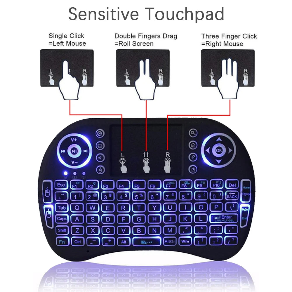 Mini clavier sans-fil ergonomique avec Pad tactile intégré – Crocomalin