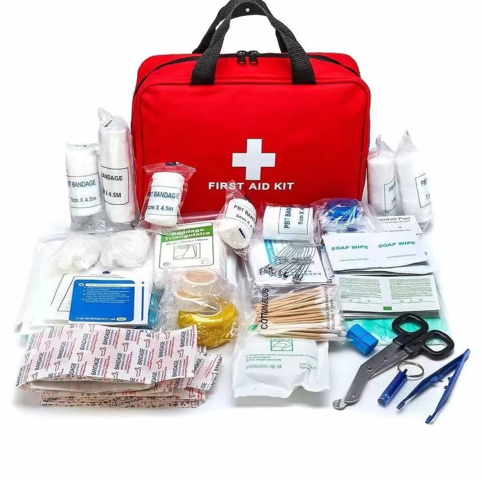 Trousse de Premiers Secours 184 Pièces – Kit d’Urgence Portable et Complet pour Camping, Randonnée et Voyage