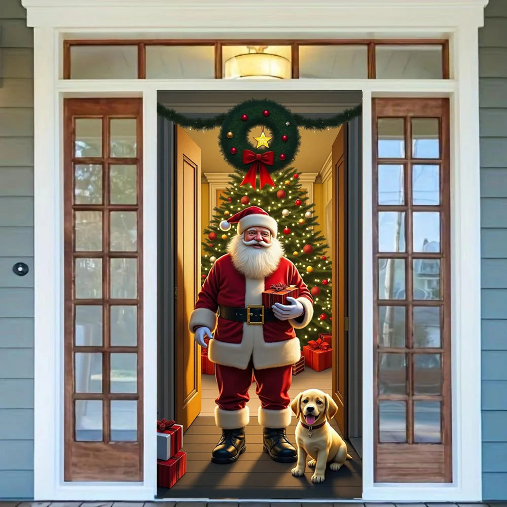 Bannière de Porte 2D de Noël à Suspendre - 185x90CM