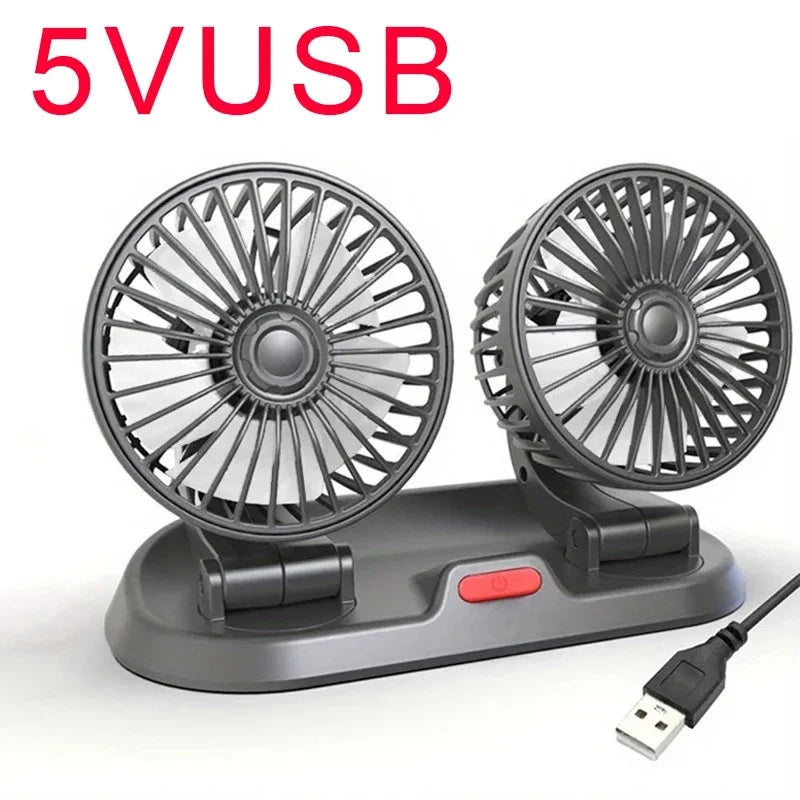 Ventilateur Voiture Silencieux 3 Têtes - USB