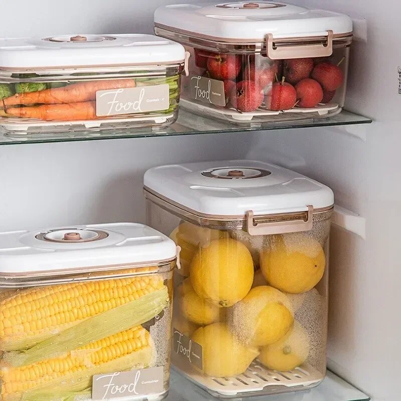 Boîte de conservation sous vide avec date - Pompe OFFERTE