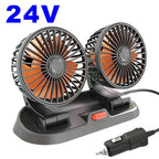 Ventilateur Voiture Silencieux 3 Têtes - USB