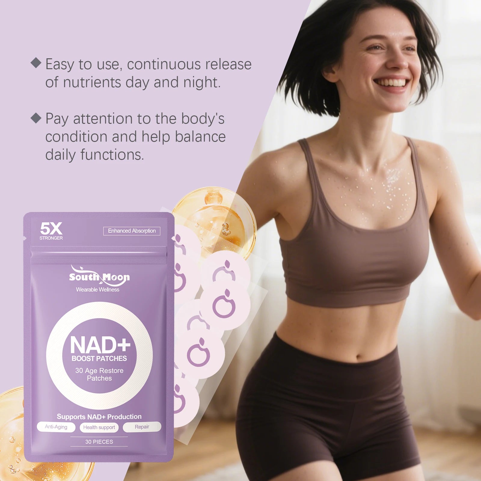NAD+ Patchs - Booster énergie, métabolisme et anti-âge