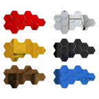 24 Miroirs Hexagonaux 3D Auto-adhésifs