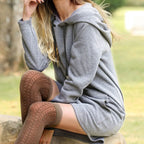 Robe sweat-shirt surdimensionnée avec capuche pour femme