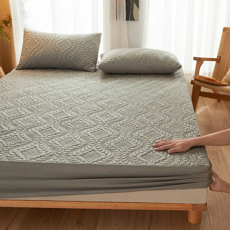 Protège-matelas Imperméable Matelassé 3D à Motif Royal
