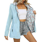 Women's Reversible Hooded Raincoat