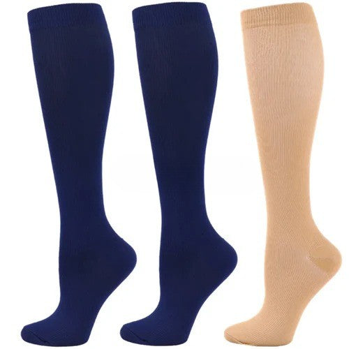 Pack of 3 Medical Compression Knee-High Socks