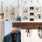 Lot de 20 Crochets à Vis avec Clip de Sécurité – Fixation pour Guirlandes Lumineuses, Plantes Suspendues & Décoration