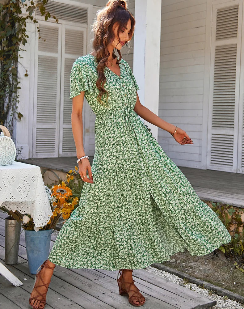 Robes florales vintage pour femme