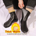 Chaussettes Thermiques Imperméables Unisexe – Doublure Polaire Épaisse, Chaudes & Coupe-Vent – Hiver et Extérieur