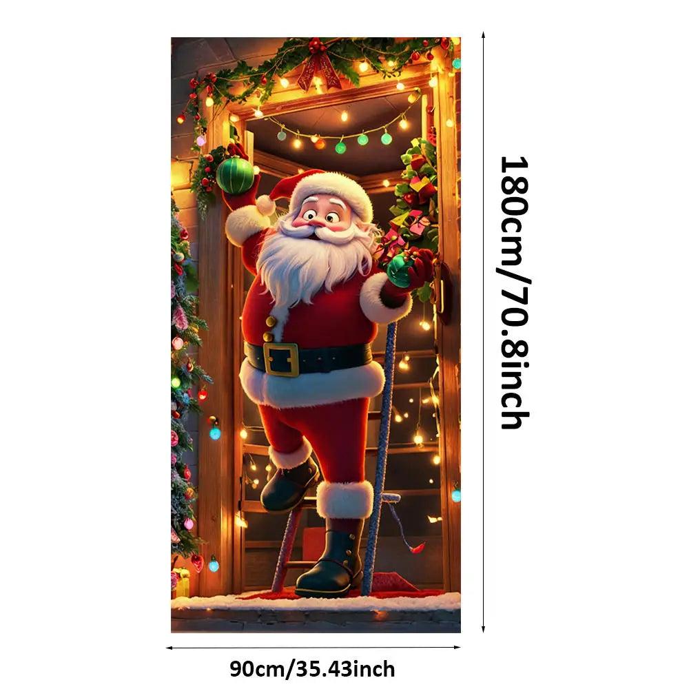 Bannière de Porte 2D de Noël à Suspendre - 185x90CM