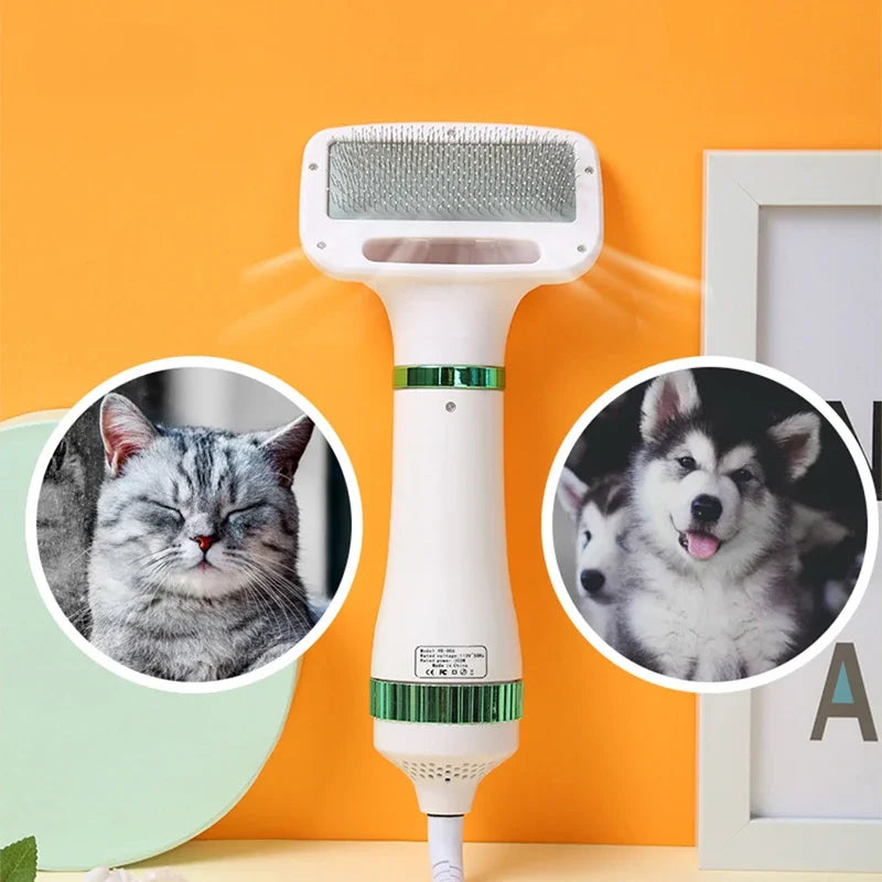 Brosse Sèche-Cheveux 2 en 1 pour Animaux