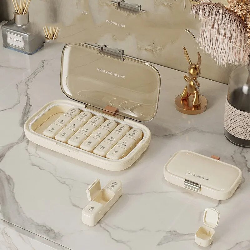 Pilulier semainier compacte - Matin, Midi & Soir