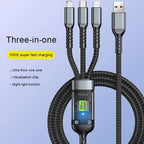 Chargeur USB Multi-Connectique 3 en 1 - 100W Haute Vitesse
