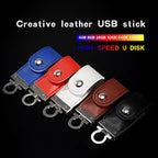 Clé USB 3.0 avec Porte-Clés en Cuir – 8 Go à 128 Go, Haute Vitesse