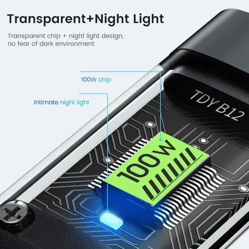 Chargeur USB Multi-Connectique 3 en 1 - 100W Haute Vitesse