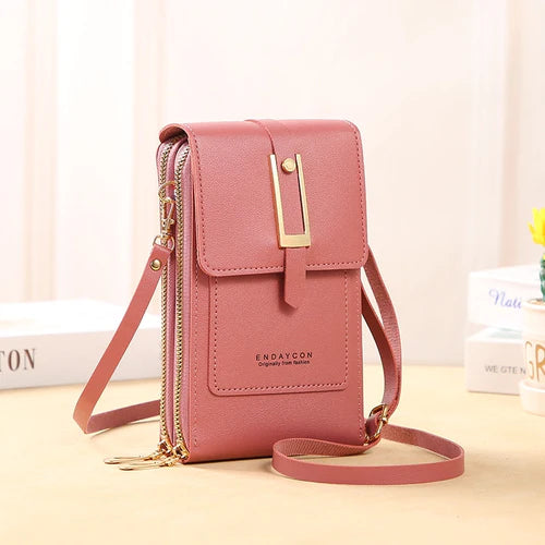 Leather Tactile Phone Wallet Pouch