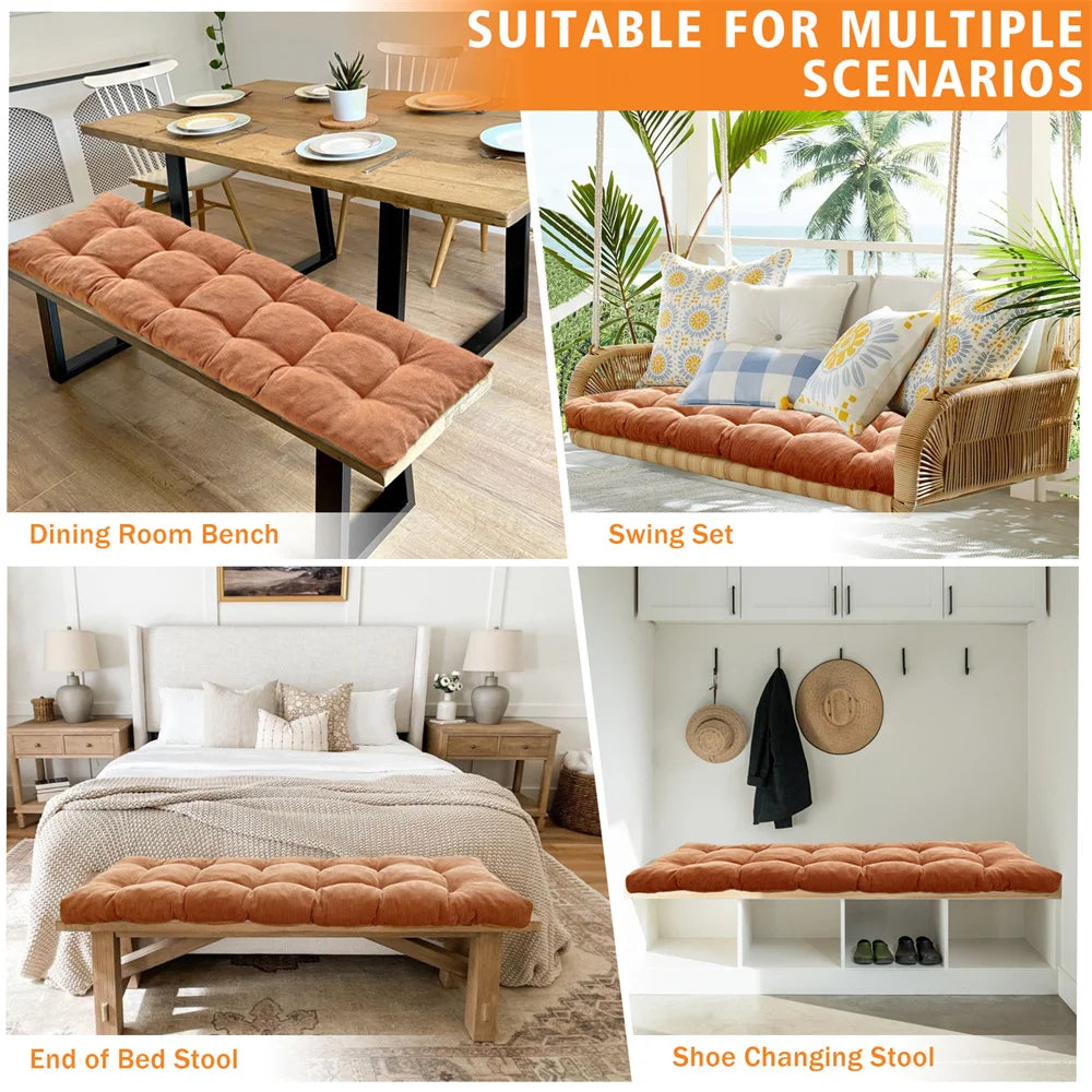 Coussin de Chaise, Banc & Banquette en Velours Côtelé - 31 Tailles