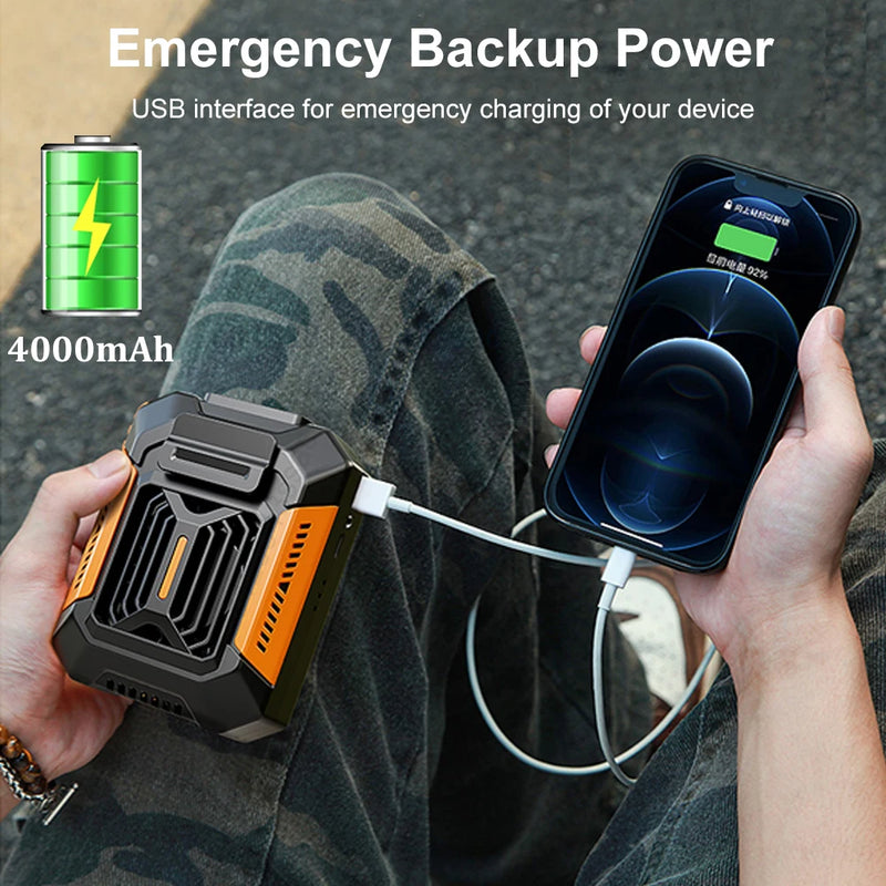 Ventilateur Ceinture Puissant avec Batterie de Secours