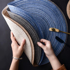 Set de 12 Napperons en Lin tissés
