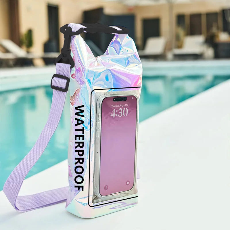 Sac bandoulière waterproof avec pochette smartphone tactile - 2L ou 5L