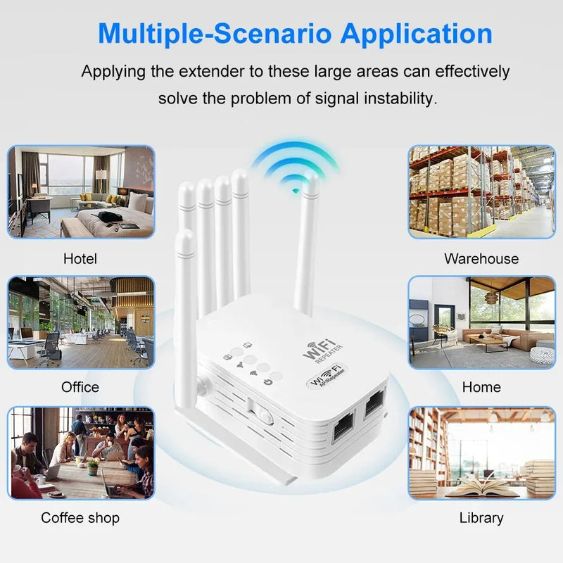 Répéteur WiFi Sans Fil 1200Mbps - Booster de Signal WiFi 2.4G 5G
