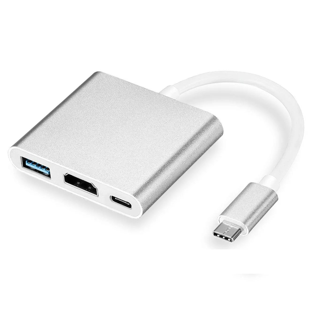Adaptateur 3 en 1 USB-C - USB-C, HDMI et USB