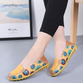 Mocassins fleuris confortables en Cuir PU