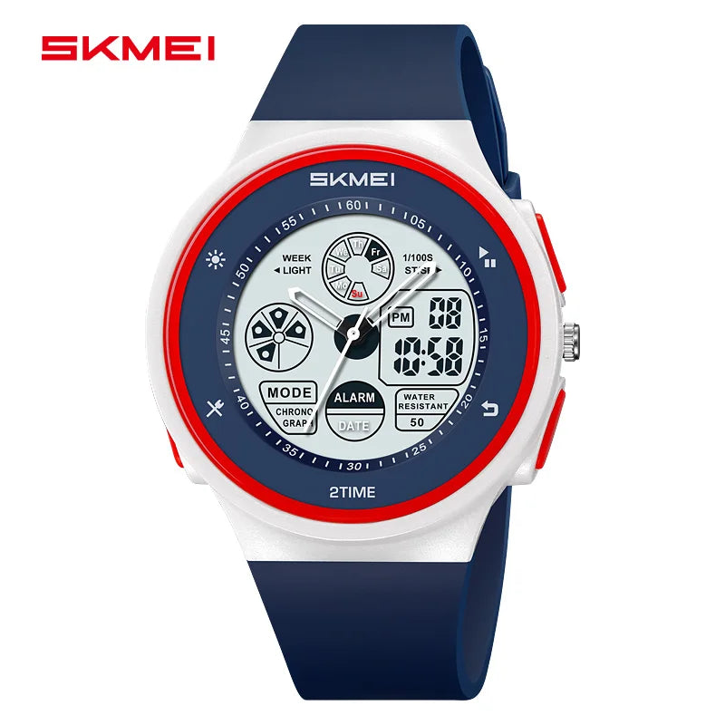 Montre sport chronographe unisexe à grand écran