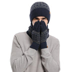 Ensemble d'hiver 3 pièces - Gants + Cache cou + Bonnet - Homme