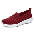 Baskets Slip-on en maille respirante Motif Surpiqûre Florale