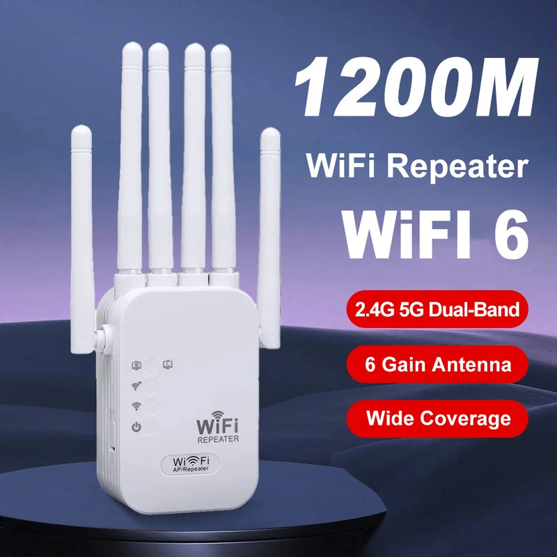 Répéteur WiFi Sans Fil 1200Mbps - Booster de Signal WiFi 2.4G 5G