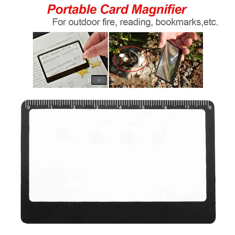 Mini loupe carte ultra-fine avec règle l 1 ACHETÉ = 1 OFFERTE